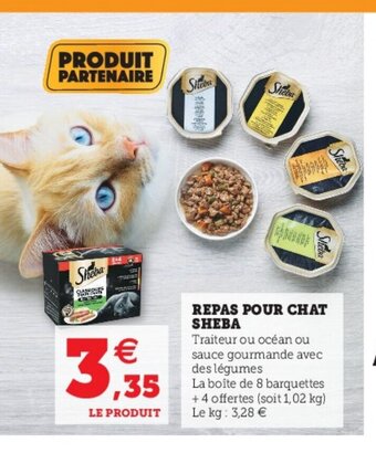 Hyper U Repas Pour Chat Sheba offre