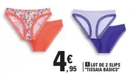 E.Leclerc Lot de 2 slips TISSAIA BASICS offre