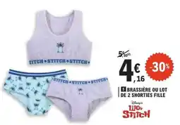 E.Leclerc Brassière ou lot de 2 shorties fille offre