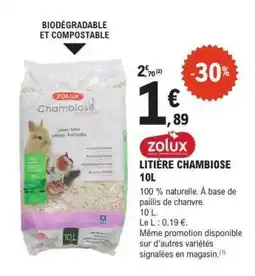 E.Leclerc LITIÈRE CHAMBIOSE 10L offre