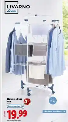 Lidl Étendoir à linge tour offre