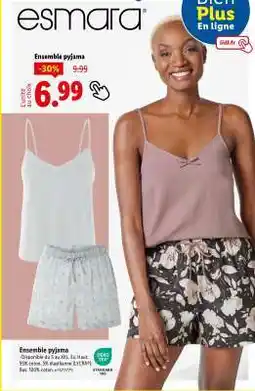 Lidl Ensemble pyjama offre