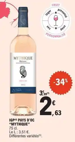 E.Leclerc IGP PAYS D'OC MYTHIQUE offre