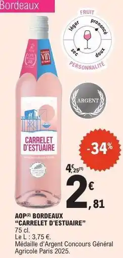 E.Leclerc AOP Bordeaux 'Carrelet d'Estuaire' offre