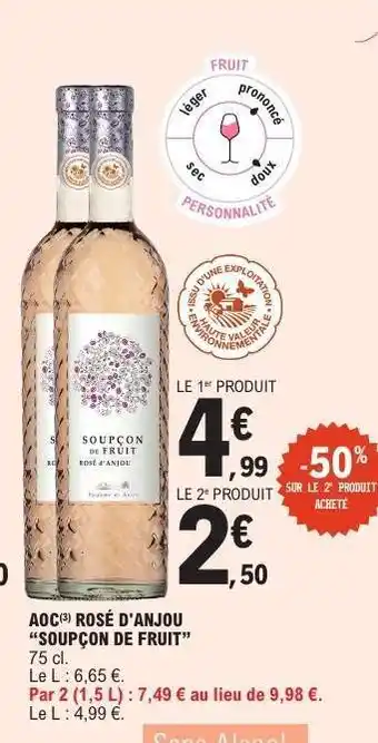 E.Leclerc AOC Rosé d'Anjou 'Soupçon de Fruit' offre