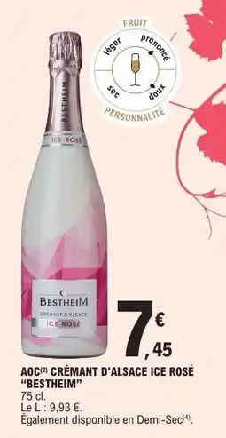 E.Leclerc AOC Crémant d'Alsace Ice Rosé 'Bestheim' offre