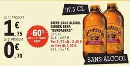 E.Leclerc BIERE SANS ALCOOL GINGER BEER BUNDABERG offre