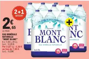 E.Leclerc Eau Minérale Naturelle Mont Blanc offre