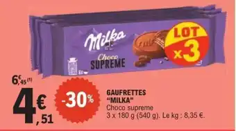 E.Leclerc GAUFRETTES MILKA offre