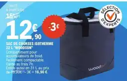 E.Leclerc SAC DE COURSES ISOTHERME 22 L WOODSUN offre
