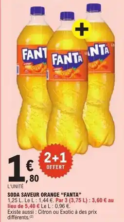E.Leclerc SODA SAVEUR ORANGE FANTA offre