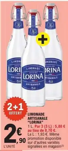 E.Leclerc Limonade Artisanale Lorina offre