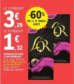 E.Leclerc Capsules de café L'OR Espresso offre