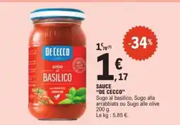 E.Leclerc SAUCE DE CECCO offre