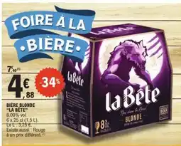 E.Leclerc Bière Blonde La Bête offre