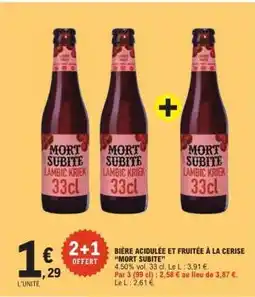 E.Leclerc Mort Subite Lambic Kriek 33cl offre
