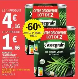 E.Leclerc HARICOTS 'CASSEGRAIN' offre