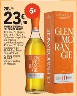 E.Leclerc WHISKY ORIGINAL GLENMORANGIE offre