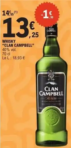 E.Leclerc Whisky Clan Campbell offre
