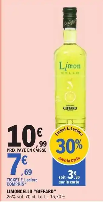 E.Leclerc LIMONCELLO “GIFFARD” offre