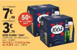 E.Leclerc Bière Blonde 1664 offre
