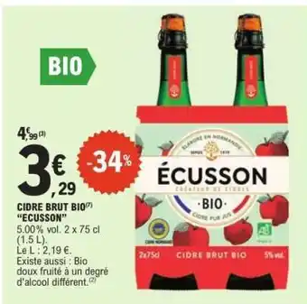 E.Leclerc CIDRE BRUT BIO ECUSSON offre