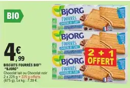 E.Leclerc BISCUITS FOURRÉS BIO BJORG offre