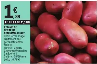 E.Leclerc POMME DE TERRE DE CONSOMMATION offre