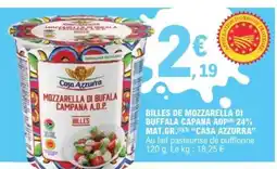 E.Leclerc BILLES DE MOZZARELLA DI BUFFALA CAPANA AOP offre