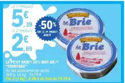 E.Leclerc LE PETIT BRIE 33% MAT.GR. ERMITAGE offre