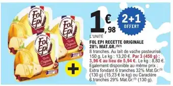E.Leclerc FOL EPI RECETTE ORIGINALE 28% MAT.GR offre