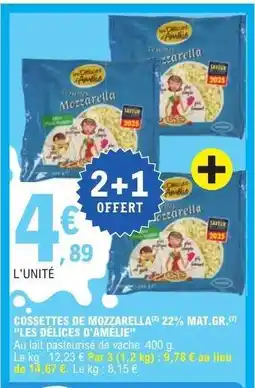 E.Leclerc COSSETTES DE MOZZARELLA offre
