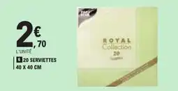 E.Leclerc Royal Collection 20 Serviettes offre