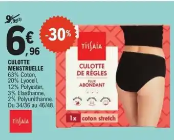 E.Leclerc Culotte menstruelle offre