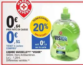 E.Leclerc LIQUIDE VAISSELLE VISIOR offre