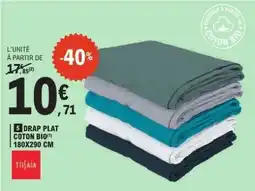 E.Leclerc DRAP PLAT COTON BIO offre