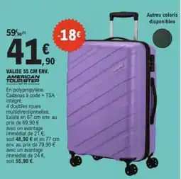 E.Leclerc VALISE 55 CM ENV. AMERICAN TOURISTER offre