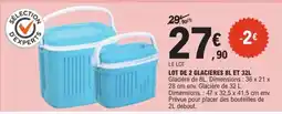 E.Leclerc LOT DE 2 GLACIERES 8L ET 32L offre