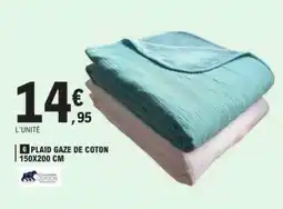 E.Leclerc Plaid Gaze de Coton offre