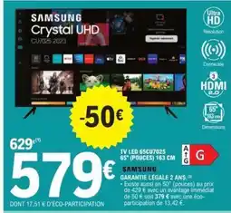 E.Leclerc TV LED 65CU7025 offre