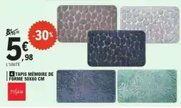 E.Leclerc 4 TAPIS MÉMOIRE DE FORME 50X80 CM offre