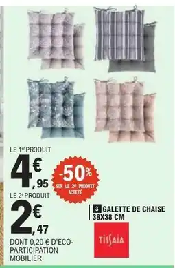 E.Leclerc GALETTE DE CHAISE 38X38 CM offre