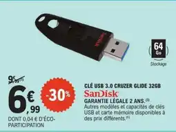 CLÉ USB 3.0 CRUZER GLIDE 32GB
