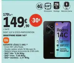 E.Leclerc SMARTPHONE REDMI 14C offre
