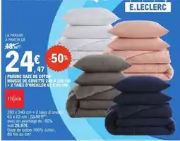 E.Leclerc PARURE GAZE DE COTON offre