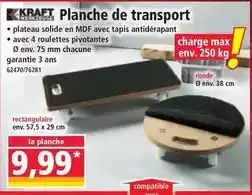 Norma Planche de transport offre