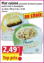 Norma Parmentier - plat cuisine offre