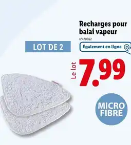 Lidl Recharges pour balai vapeur offre