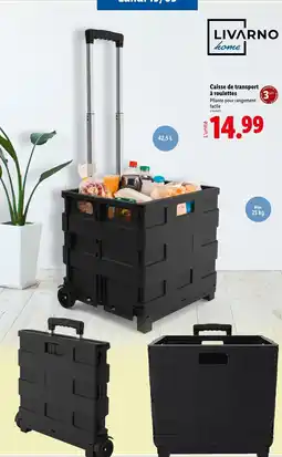 Lidl LIVARNO HOME Caisse de transport à roulettes offre