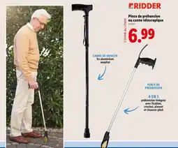 Lidl RIDDER Pince de préhension ou canne télescopique offre